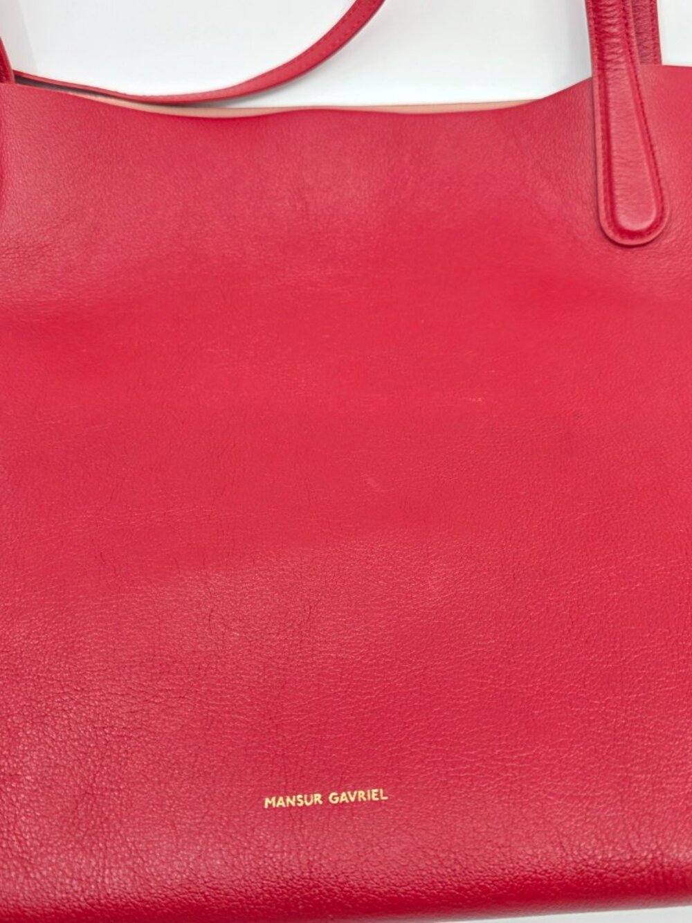 Mansur Gavriel Red Everyday Soft Tote Bag 21.5"x11.8"x9"100% Italian CalfLeather - Picture 10 of 10